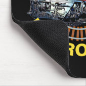 Textmodell Bahnfahrer roter gelber Diesel ändern Mousepad (Ecke)