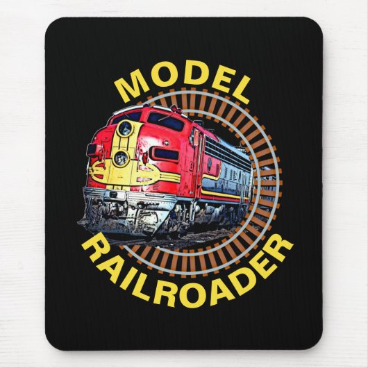 Textmodell Bahnfahrer roter gelber Diesel ändern Mousepad (Vorne)