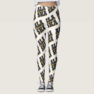 Textmuster für die Alaska-Staatsflagge Leggings