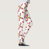 Textmuster für Florida-Zustandsflaggen Leggings (Rechts)