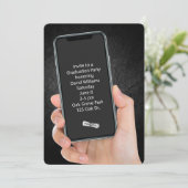 Textnachricht der Graduierungspartei Einladung (Stehend Vorderseite)