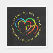 Textnachricht hinzufügen - Kommentare auf schwarze Serviette (Vorderseite)