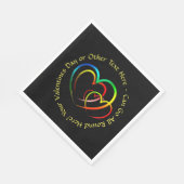 Textnachricht hinzufügen - Kommentare auf schwarze Serviette (Ecke)