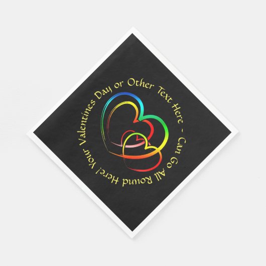 Textnachricht hinzufügen - Kommentare auf schwarze Serviette (Ecke)