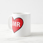 Textnachricht-Spanisch Amor Amr-Herz Kaffeetasse (Vorderseite Links)