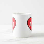 Textnachricht-Spanisch Amor Amr-Herz Kaffeetasse (Mittel)