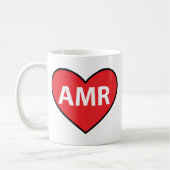 Textnachricht-Spanisch Amor Amr-Herz Kaffeetasse (Links)