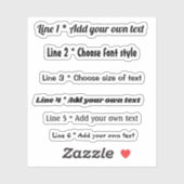 Textnachrichten Aufkleber (Blatt)