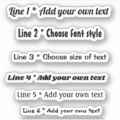 Textnachrichten Aufkleber (Vorderseite)