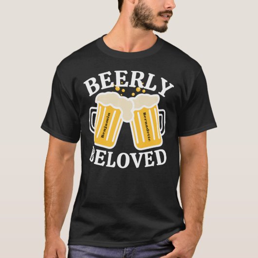 Textname Matching Funny Beer Couple T-Shirt (Vorderseite)