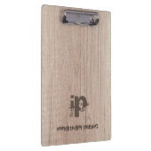 Textname-Monogramm für die Holzschau-Vorlage Klemmbrett (Rechts)