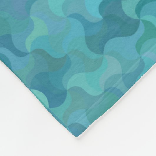 Textname Oma Großmutter Blau Aquamarin Fleecedecke (Ecke)