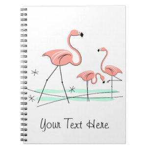 Textnotizbuch des Flamingo-Trio-2 Notizblock