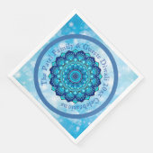 Textpassende Diwali Blue Round Paper ändern Serviette (Ecke)