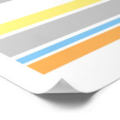 Textplaner Vereinfachen pastellfarbene Streifen Poster (Ecke)
