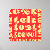 Textreisen Leinwanddruck (Vorderseite)