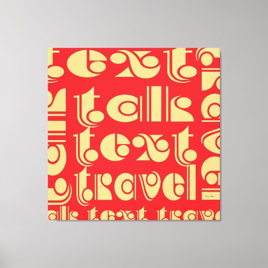 Textreisen Leinwanddruck (Vorderseite)