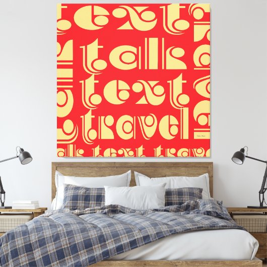 Textreisen Leinwanddruck (Insitu (Schlafzimmer))