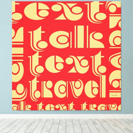 Textreisen Leinwanddruck (Insitu (Holzboden))