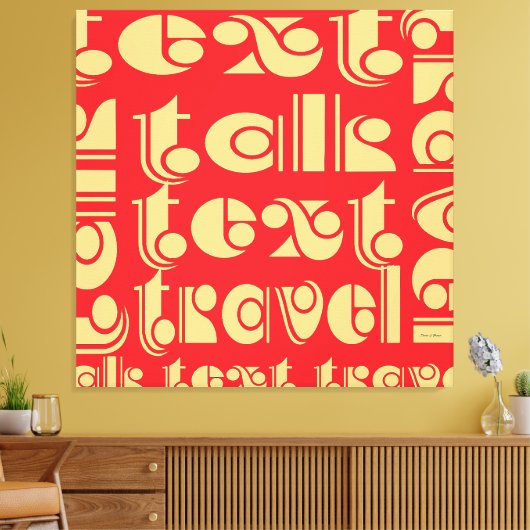 Textreisen Leinwanddruck (Insitu (Wohnzimmer))