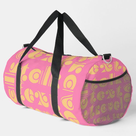 Textreisen rosa sprechen duffle bag (Rechte Ecke)