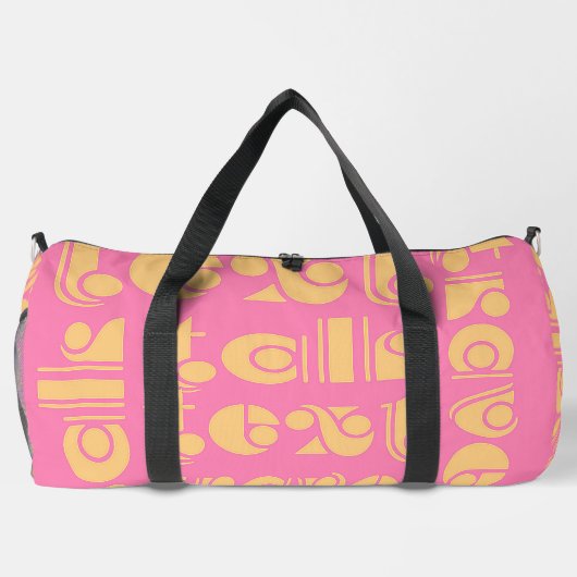 Textreisen rosa sprechen duffle bag (Rückseite)