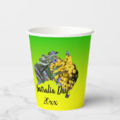 Textsaison bearbeiten, Australien Day Gum Leaf Wat Pappbecher (Rückseite)