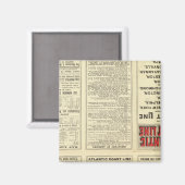 Textseite Atlantische Küstenlinie Magnet (Vorderseite/Rückseite)