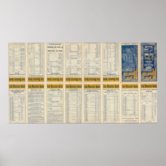 Textseite der Eisenbahn Poster (Vorne)