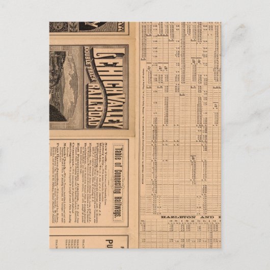 Textseite der Lehigh Valley Railroad Postkarte (Vorderseite)