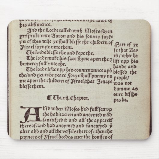 Textseite des alten Testaments Mousepad (Vorne)