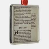 Textseite des alten Testaments Silbernes Ornament (Rechts)