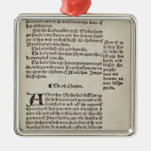 Textseite des alten Testaments Silbernes Ornament (Vorne)
