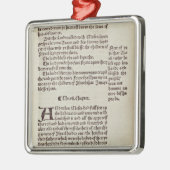 Textseite des alten Testaments Silbernes Ornament (Links)
