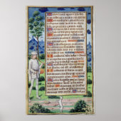 Textseite mit einer Randangabe Poster (Vorne)