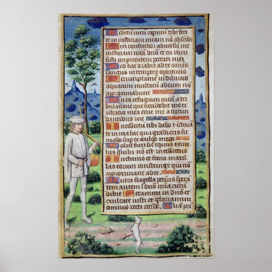 Textseite mit einer Randangabe Poster (Vorne)