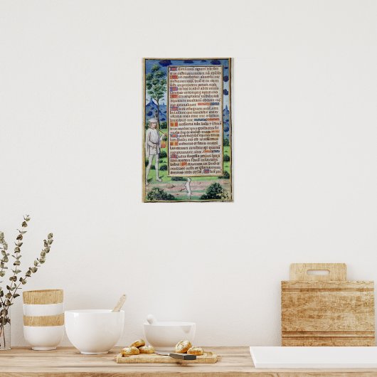 Textseite mit einer Randangabe Poster (Küche)