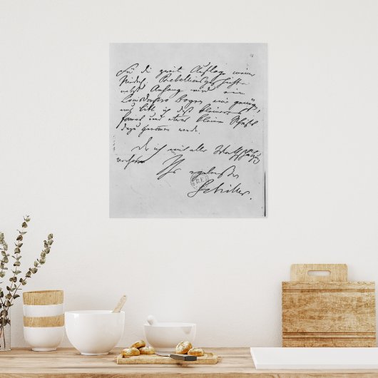 Textseite mit Unterschrift Poster (Küche)