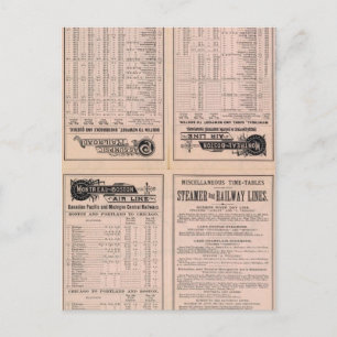 Textseite Montreal und Boston Air Line Postkarte