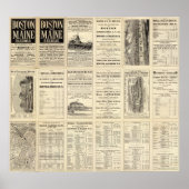 Textseite von Boston und Maine Railroad Poster (Vorne)