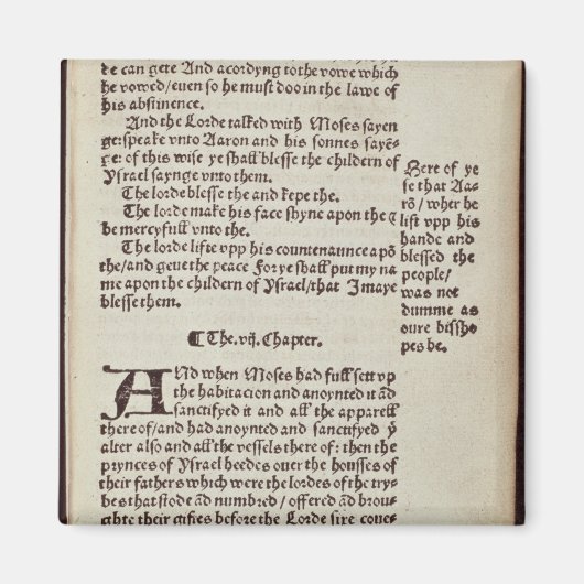 Textseite zum alten Testament Magnet (Vorne)