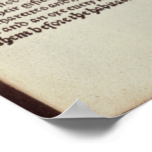 Textseite zum alten Testament Poster (Ecke)