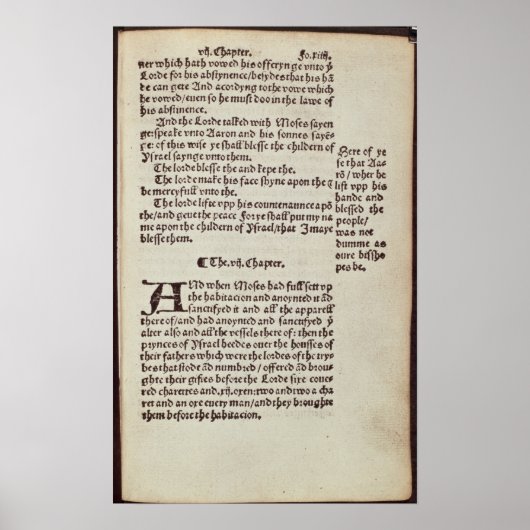 Textseite zum alten Testament Poster (Vorne)