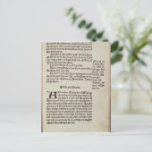 Textseite zum alten Testament Postkarte (Stehend Vorderseite)