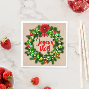 Textserviette für Tischjoyeux-Noël-Cocktail bearbe Serviette