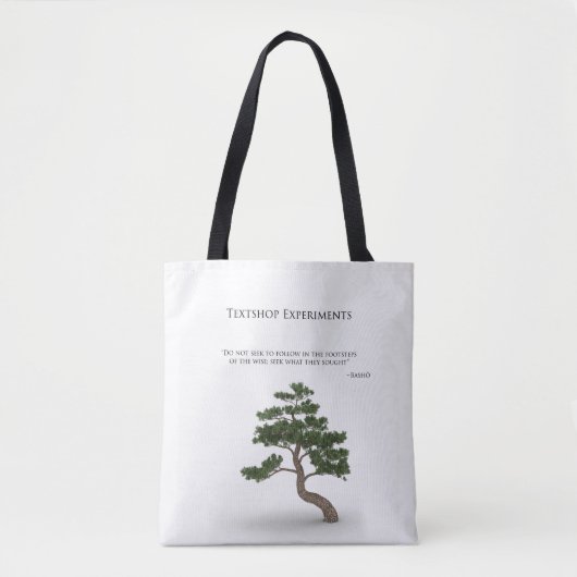 Textshop experimentiert Basho Taschen-Tasche Tasche (Vorderseite)