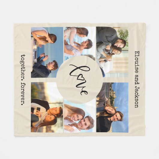 Textskriptor für Fotocollage, benutzerdefiniert, n Fleecedecke (Vorderseite (Horizontal))