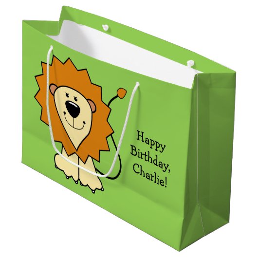 Texttasche für die Illustration Große Geschenktüte (Vorderseite Schrägansicht)