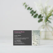 Texttone - Regen auf meinem Fenster Visitenkarte (Stehend Vorderseite)