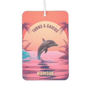 Texttürme und Caicos-Dolphin Autolufterfrischer